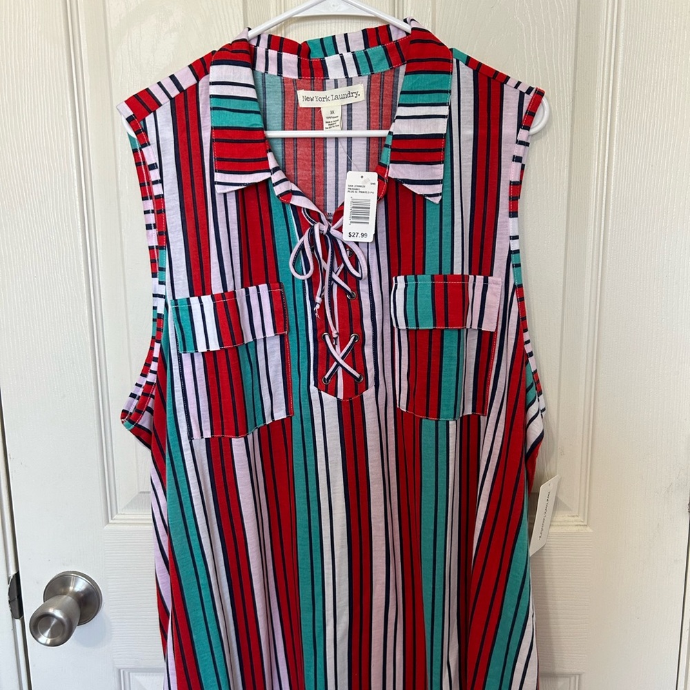 New York Laundry Multicolor Striped Top